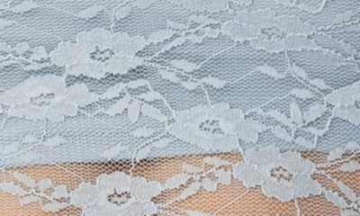 Edikted Elysia Foldover Lace Off The Shoulder Crop Top In Light-blue