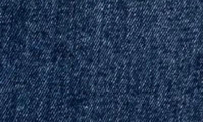 Edikted Mirah Raw Hem Denim Midi Skirt In Dark-blue-washed