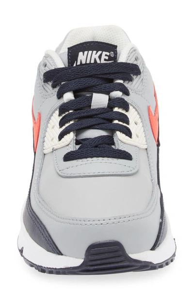 Shop Nike Kids' Air Max 90 Sneaker In Smoke Grey/ Bright Crimson