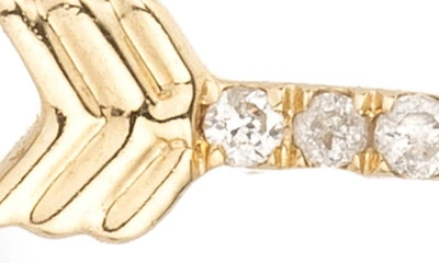Shop Adina Reyter Arrow Diamond Pavé Stud Earrings In Yellow Gold