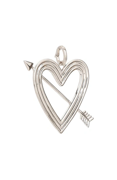 Shop Adina Reyter Xl Heart Arrow Sterling Silver Charm