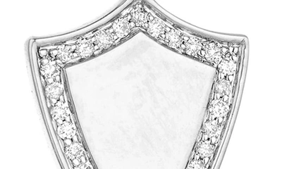 Shop Adina Reyter Pavé Diamond Shield Pendant Necklace In Sterling Silver