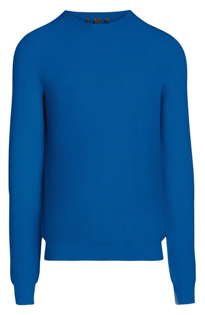 Shop Alphatauri Seamless 3d Performance Knit Sweater In Blue
