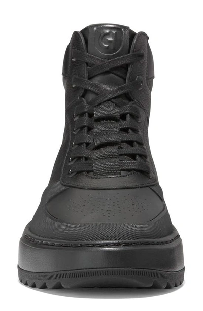 Shop Cole Haan Grandpro Crossover High Top Sneaker In Black/ Black