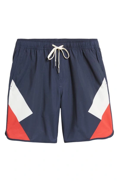 Fair Harbor The Anchor Swim Trunks In Red Mc