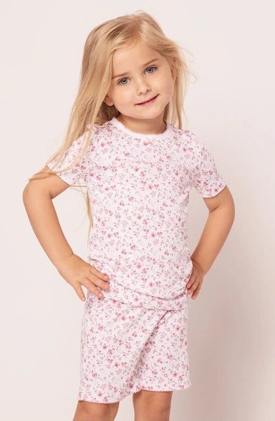Petite Plume Girls' Dorset Tight Fit Short Pajama Set - Little Kid, Big Kid In Pink