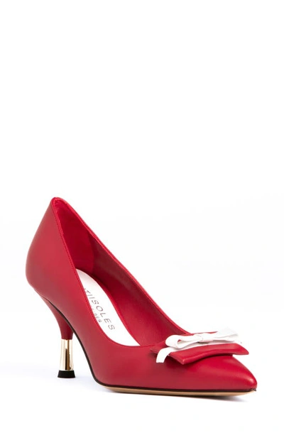 Shop Beautiisoles Jennifer Pointed Toe Pump In Red