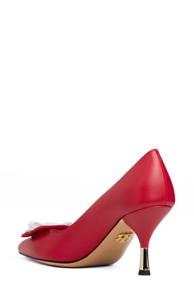 Shop Beautiisoles Jennifer Pointed Toe Pump In Red