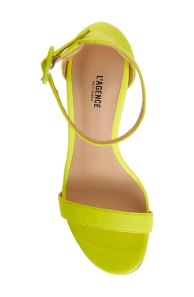 Shop L Agence Gisele Ii Ankle Strap Sandal In Neon