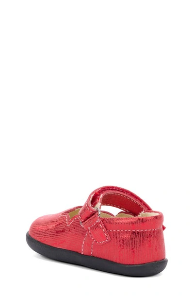 Shop See Kai Run Susie Mary Jane In Red Metallic