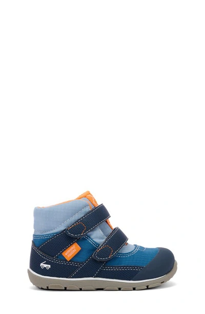 Shop See Kai Run Atlas Ii Waterproof Boot In Blue/ Orange