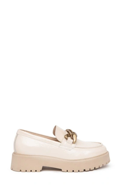 Shop Nerogiardini Chain Platform Loafer In Beige