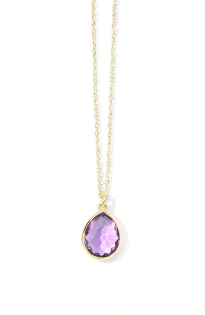 Shop Ippolita Rock Candy Amethyst Teardrop Pendant Necklace In Gold