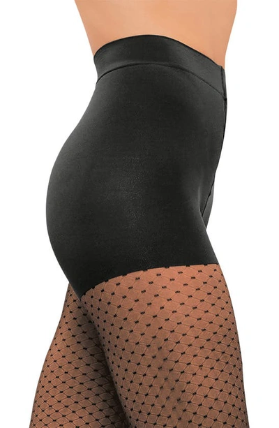 Shop Wolford Control Dot Tights In Black
