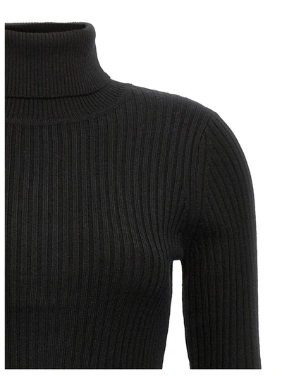 Shop Ganni Cut-out Sweater In Black