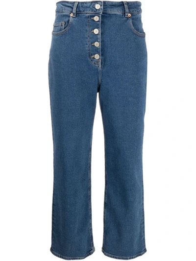 Shop Paul Smith Cropped Wide-leg Jeans In Ium Base