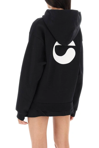 Shop Coperni Logo Print Hoodie In Black