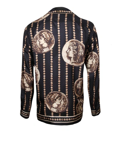 Shop Dolce & Gabbana Shirt Lace In Coins/black Fund