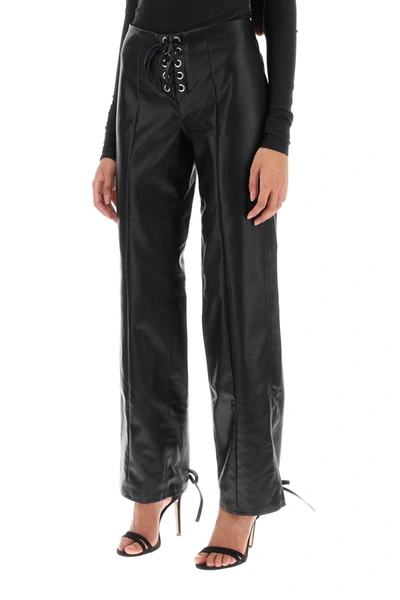 Shop Rotate Birger Christensen Straight Cut Pants In Faux Leather