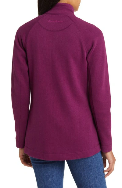 Shop Tommy Bahama New Aruba Zip-up Stretch Cotton Jacket In Dark Purple