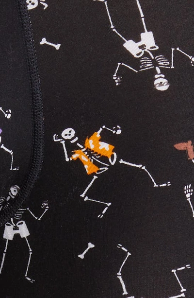 Saxx Vibe Boxer Briefs In Dancing Skellies- Black