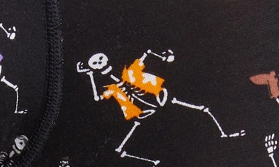 Saxx Vibe Boxer Briefs In Dancing Skellies- Black