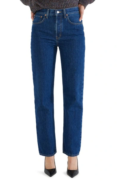 Shop Etica Carine High Waist Straight Leg Jeans In Twilight