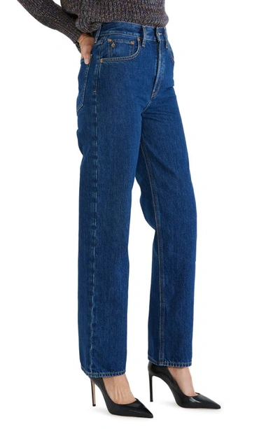 Shop Etica Carine High Waist Straight Leg Jeans In Twilight
