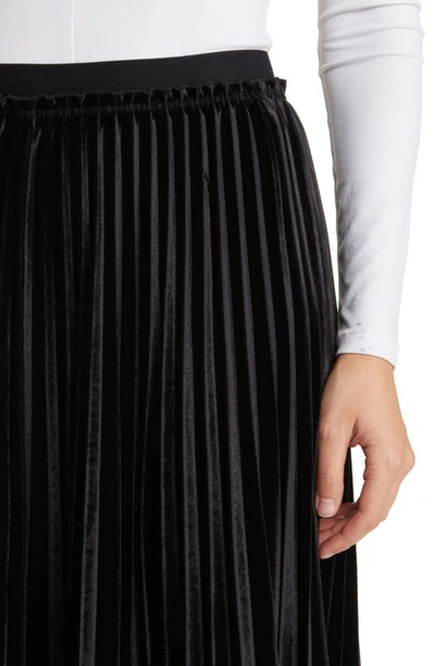 Shop Ted Baker Gjill Pleated Satin Midi Skirt In Black