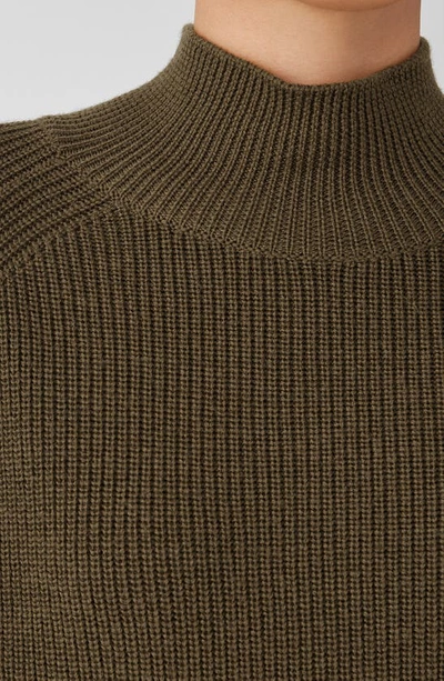 Shop Eileen Fisher Merino Wool Crop Turtleneck Sweater In Serpentine
