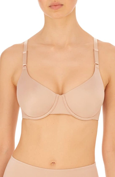 Natori Liquid Convertible Push-up Balconette Bra In Lt. Mocha