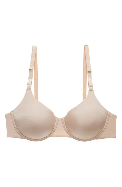Natori Liquid Convertible Push-up Balconette Bra In Lt. Mocha