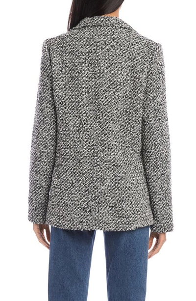 Karen Kane Tweed Blazer In Black/off White