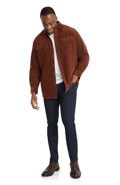 Shop Johnny Bigg Stan Corduroy Overshirt In Rust