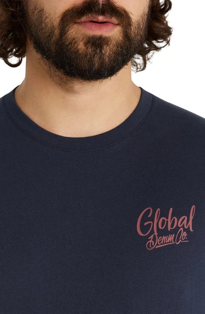 Shop Johnny Bigg Global Denim Co. Graphic T-shirt In Navy