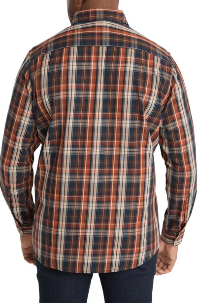 Shop Johnny Bigg Dutton Plaid Button-down Shirt In Rust