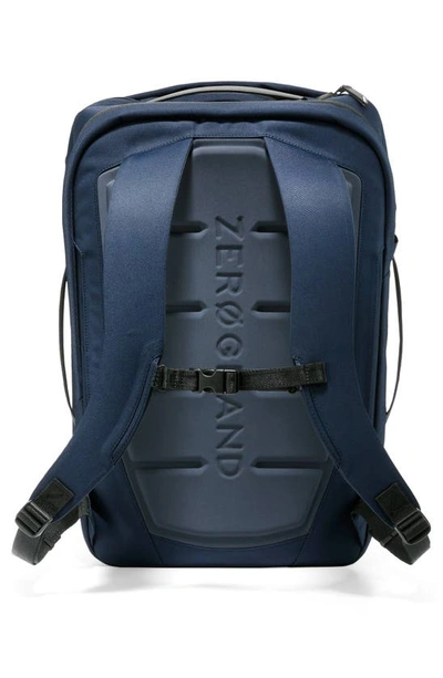 Shop Cole Haan Zerogrand 72 Hour Leather Backpack In Navy Blazer
