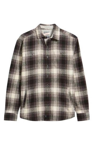 Shop Johnnie-o Jerome Plaid Cotton Flannel Button-up Shirt In Charcoal