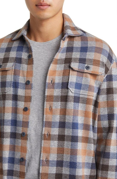 Shop Johnnie-o Coggins Check Flannel Button-up Shirt In Light Gray