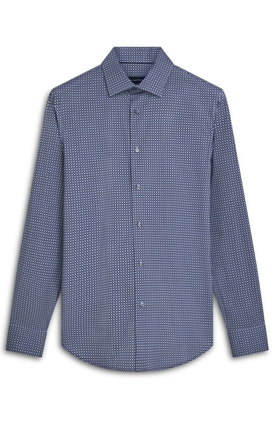 Shop Bugatchi James Ooohcotton® Medallion Print Button-up Shirt In Air Blue