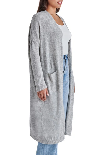 Shop Steve Madden Bleeker Duster Cardigan In Heather Grey