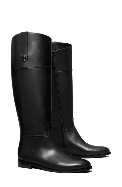 Shop Tory Burch Riding Boot In Perfect Black / Perfect Black