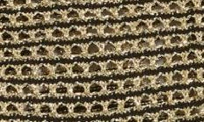 Shop Ted Baker Sallyan Metallic Knit Cardigan In Black/ Tan