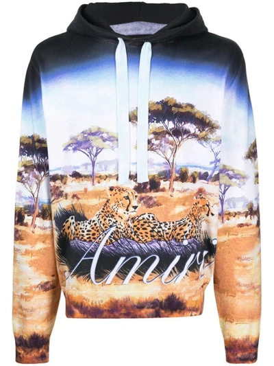 Shop Amiri Cheetah-print Hoodie In Multicolour