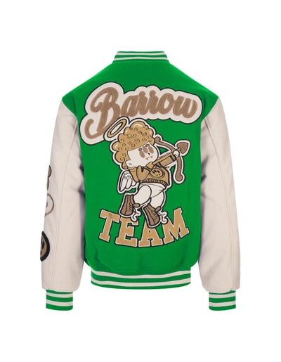 Shop Barrow College Bomber Jacket In Green