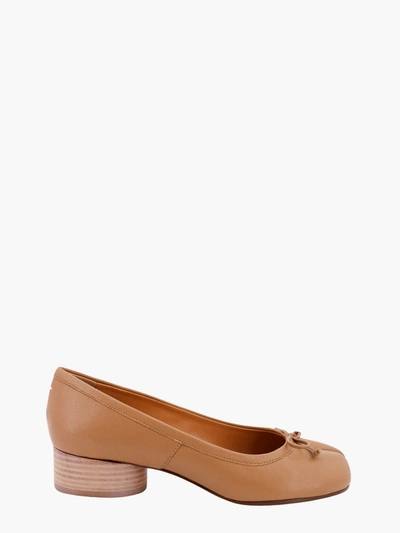 Shop Maison Margiela Woman Tabi Woman Brown Ballerinas