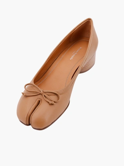 Shop Maison Margiela Woman Tabi Woman Brown Ballerinas