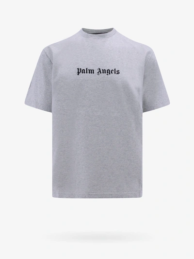 Shop Palm Angels Man T-shirt Man Grey T-shirts In Gray