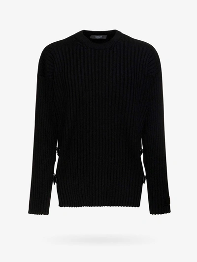Shop Versace Man Sweater Man Black Knitwear