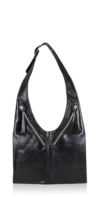 Shop Maryam Nassir Zadeh Julian Leather Bag Black